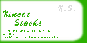 ninett sipeki business card